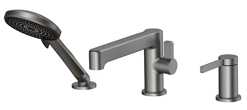 Смеситель на борт ванны ESKO Sochi Gun Metal SC355GM цвет Оружейная сталь