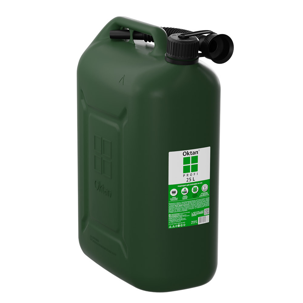 Канистра для технических жидкостей Oktan 25 л пластиковая хаки