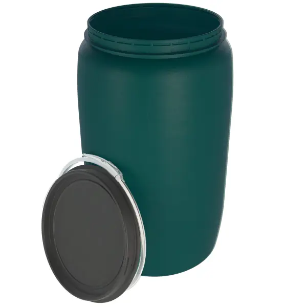 Бочка BEGINIA 227 л пластик цвет зеленый